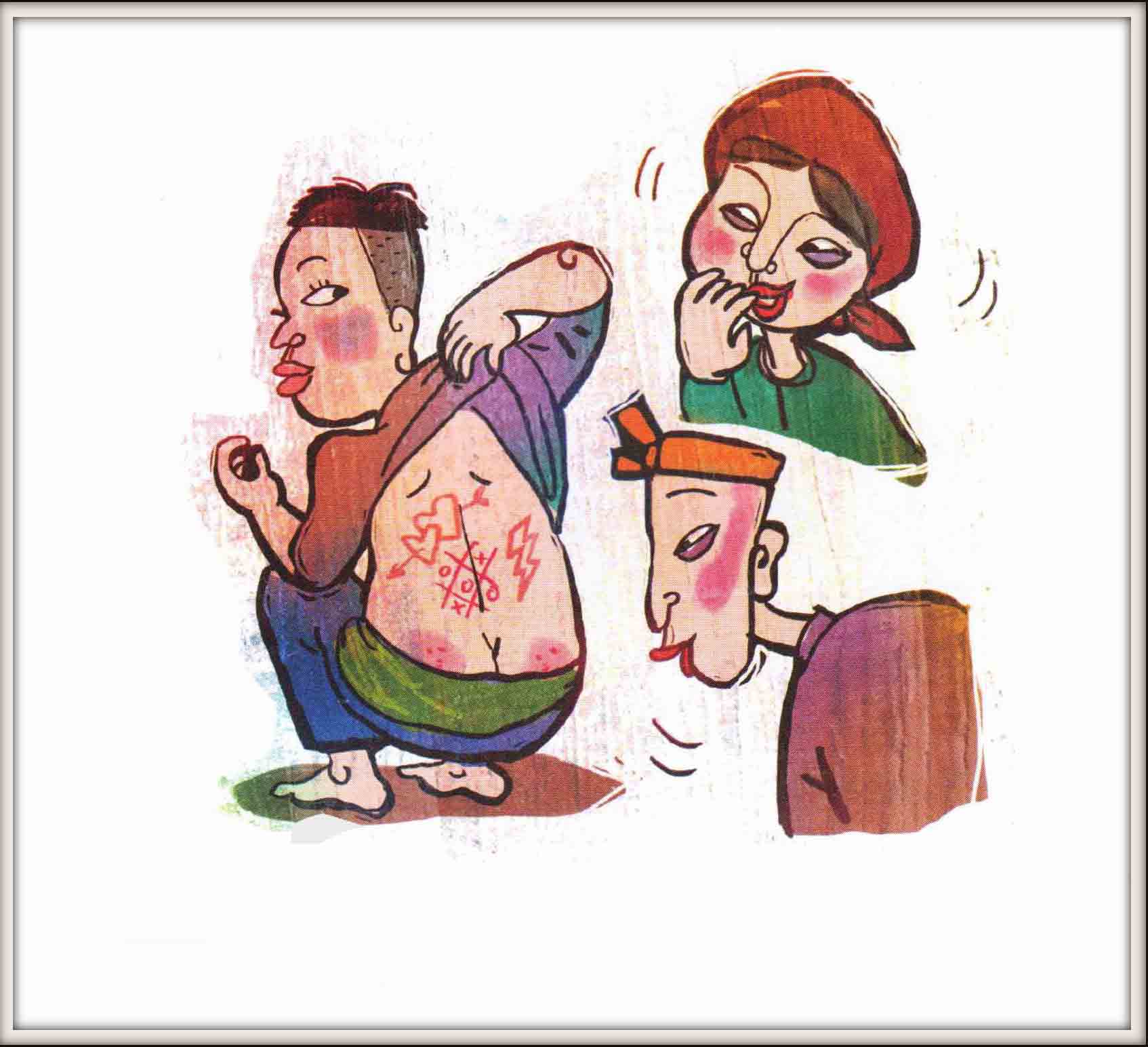 Vách áo cho người xem lưng