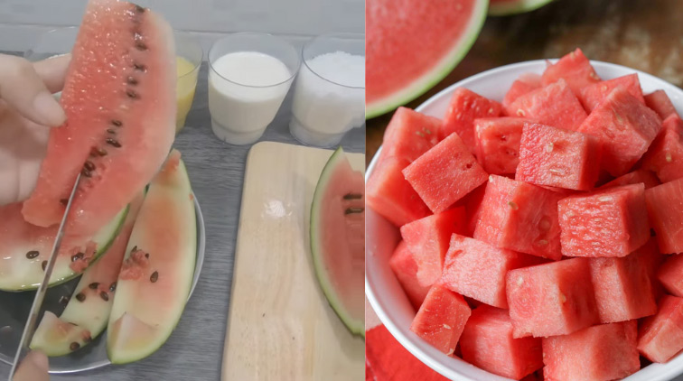 Sơ chế dưa hấu