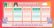 Các mẫu thời khóa biểu đẹp file Word, Excel