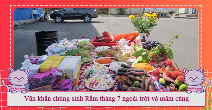 Văn khấn chúng sinh rằm tháng 7 ngoài trời và mâm cúng