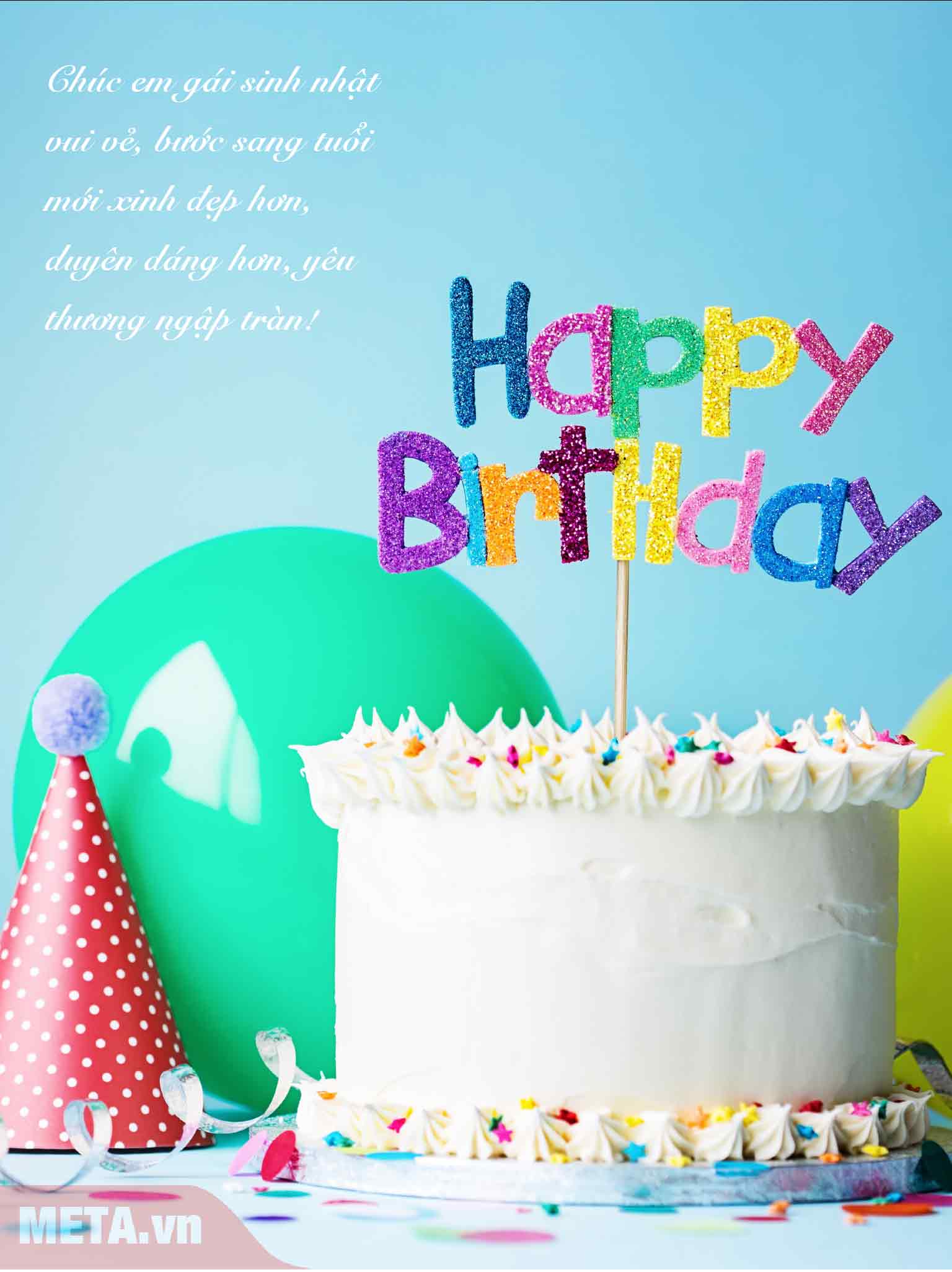 Thiệp mừng sinh nhật cho em gái