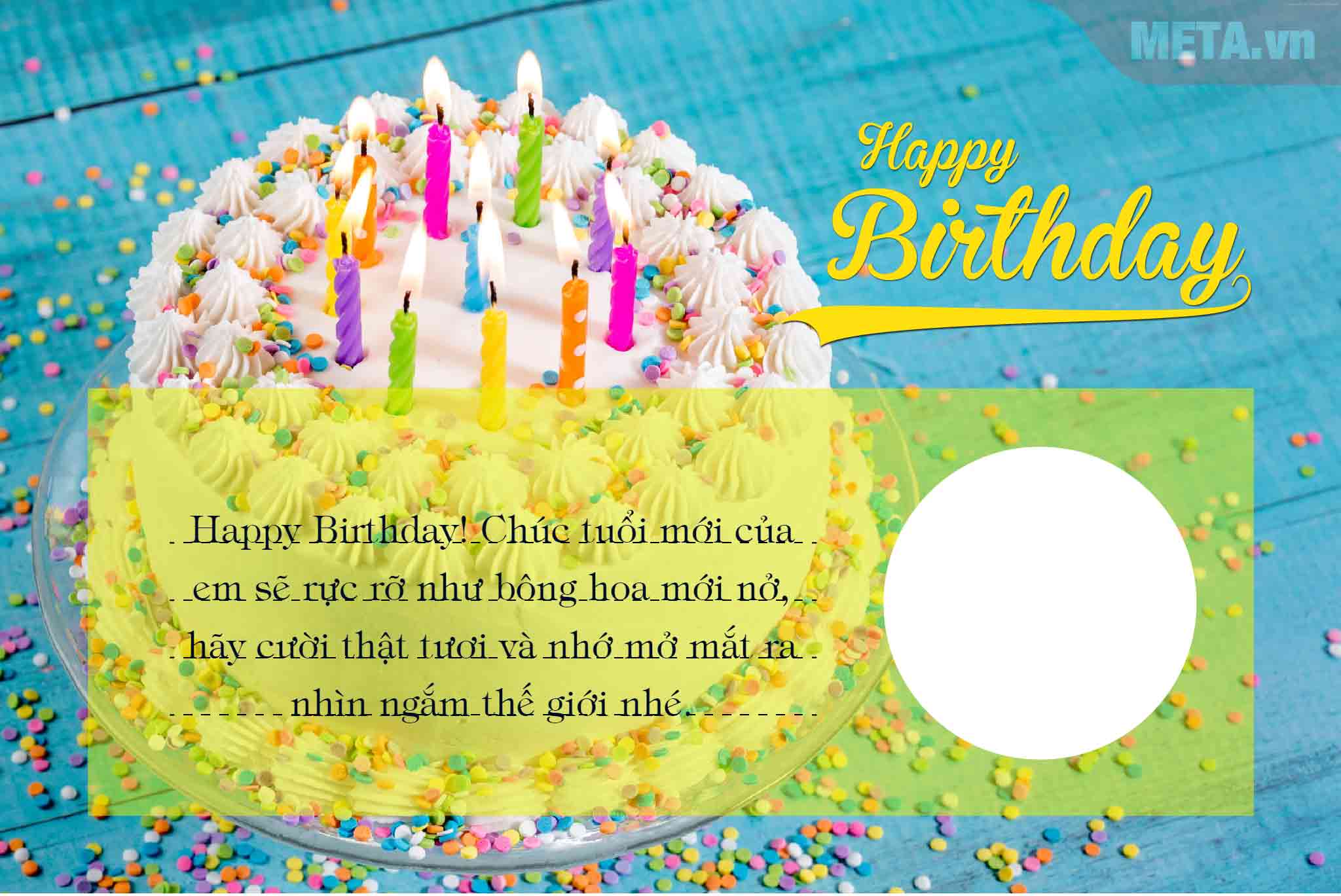 Thiệp chúc mừng sinh nhật em