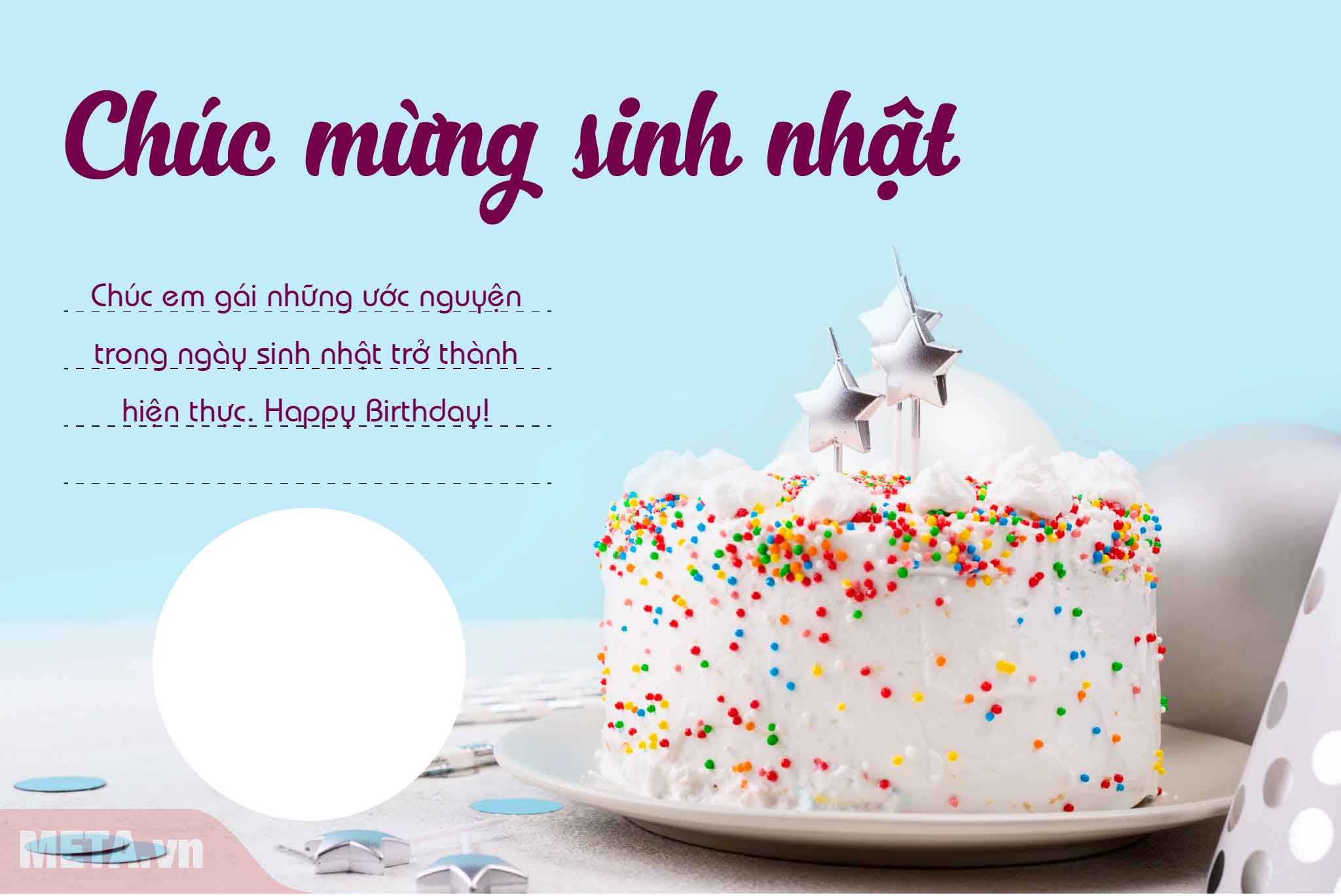 Thiệp chúc mừng sinh nhật em gái đẹp