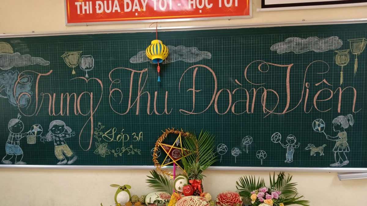 Mẫu bảng trang trí Tết Trung Thu đẹp