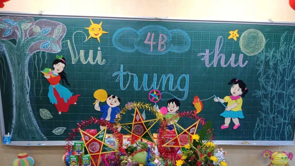 Trang trí Tết Trung Thu trên bảng