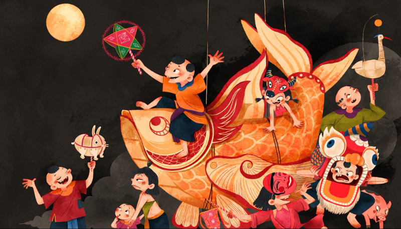 Hình ảnh về Tết Trung Thu ngộ nghĩnh