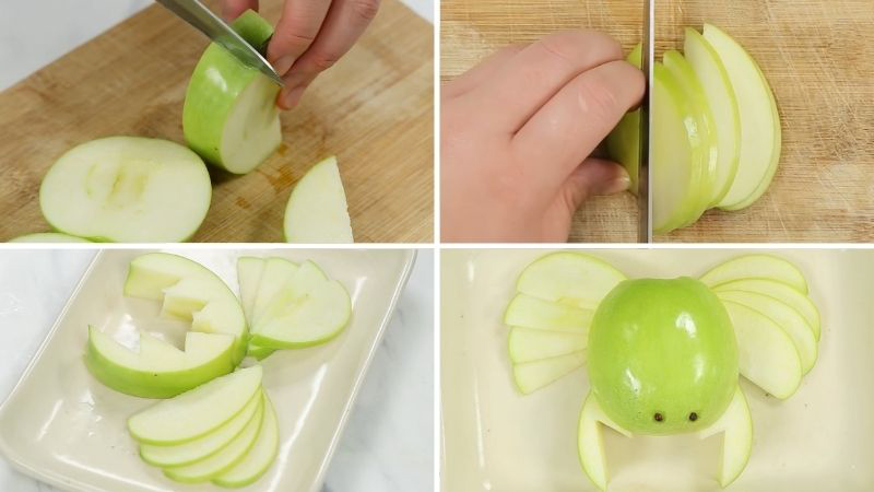 Tỉa hoa quả Trung Thu hình con cua