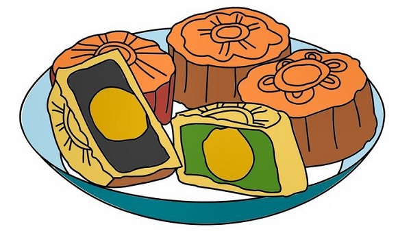 Vẽ tranh bánh Trung Thu