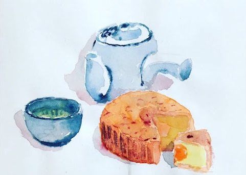 Hình vẽ bánh Trung Thu