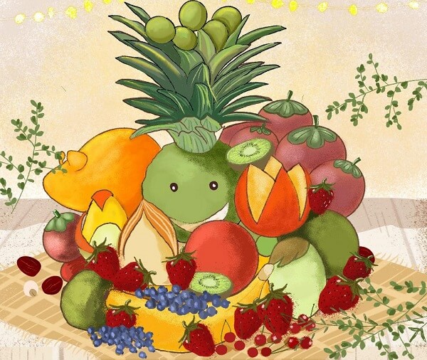 Vẽ tranh đề tài mâm cỗ Tết Trung Thu