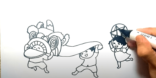 Vẽ bé gái tai cầm đèn ông sao