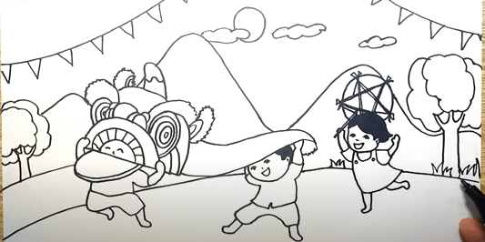 Vẽ phong cảnh xung quanh