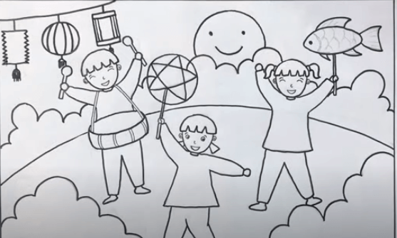 Dùng màu nước để tô viền cho bức tranh