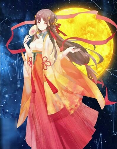 Tranh anime đề tài Tết Trung Thu