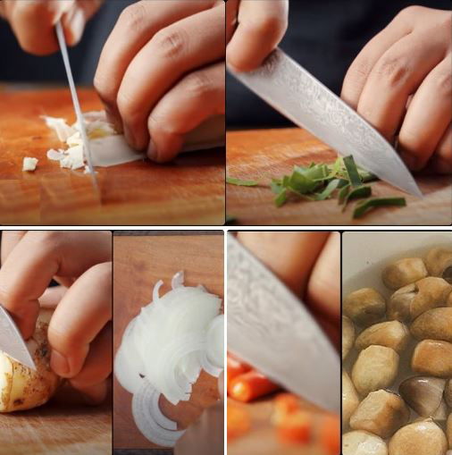 Sơ chế các nguyên liệu nấu tomyum