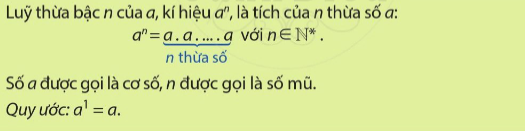 Phép nâng lên lũy thừa của số tự nhiên
