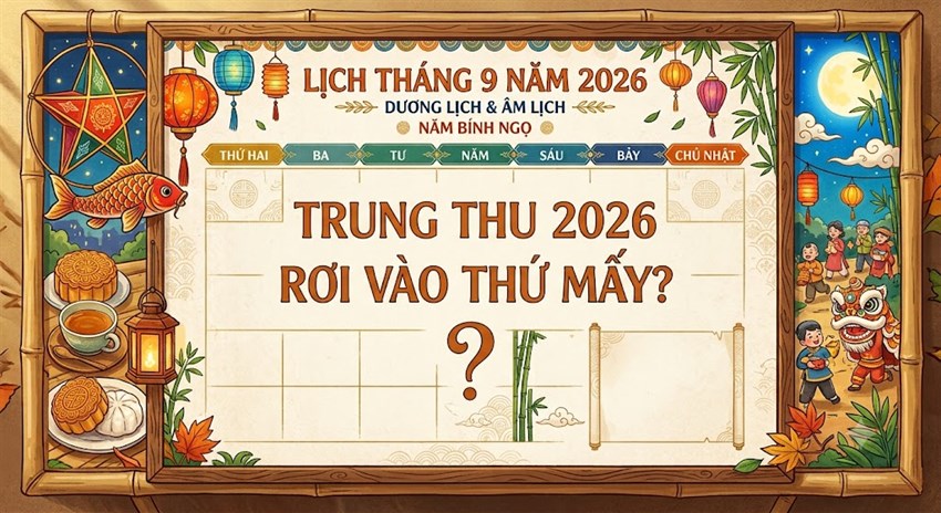 Trung thu ngày mấy 2026? Trung thu 2026 vào thứ mấy?